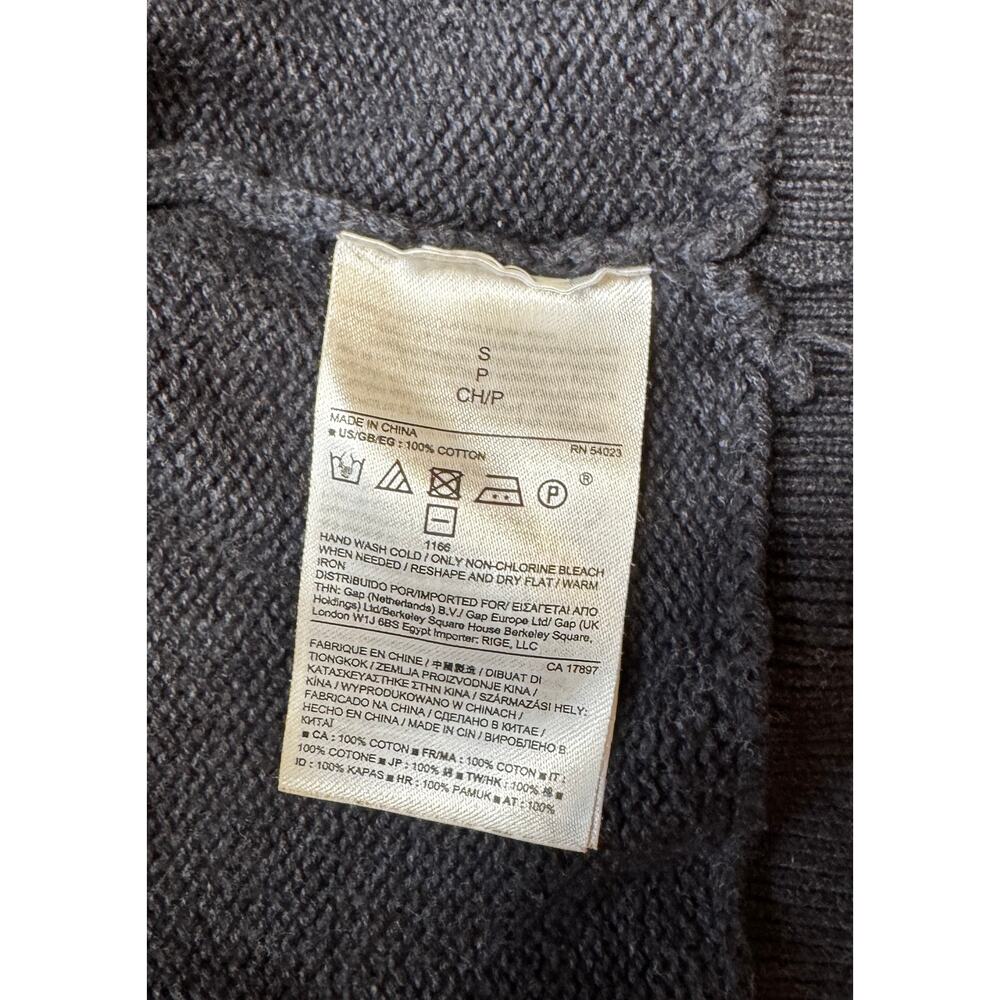 Banana Republic Double Zip Cotton Sweater Navy Men's Small - Picture 10 of 12